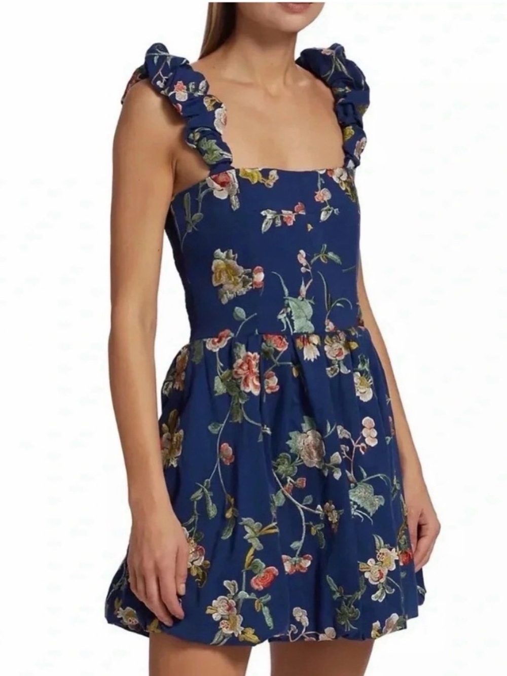 NWT Sea New York Navy embroidered floral Julian mini dress